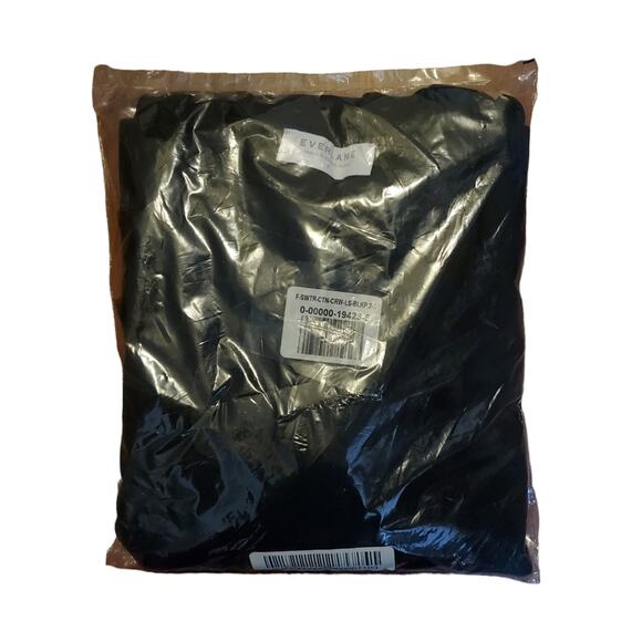 Everlane The 100% Human Typography Sweatshirt - Unisex Size Small Black on Black - Picture 9 of 10